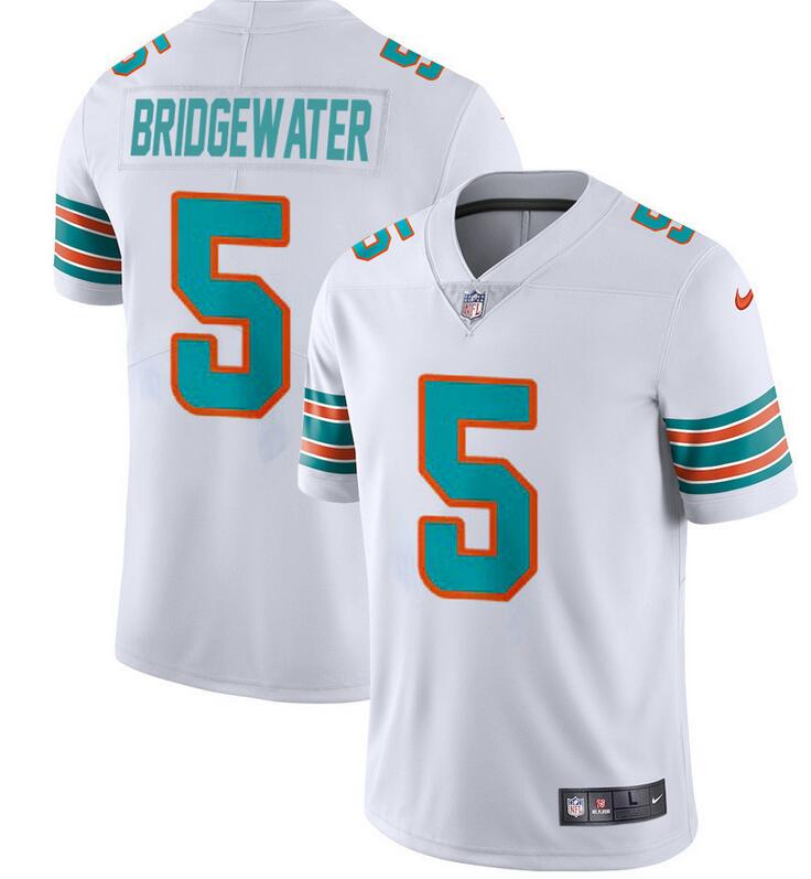 2023 Men NFL Miami Dolphins #5 Teddy Bridgewater Alternate Game white Jersey